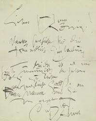 Brief Gustav Klimt aan Ludwig M. König